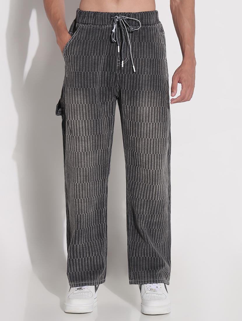men checkered mid rise full length casual trouser - 21923935 -  Standard Image - 1