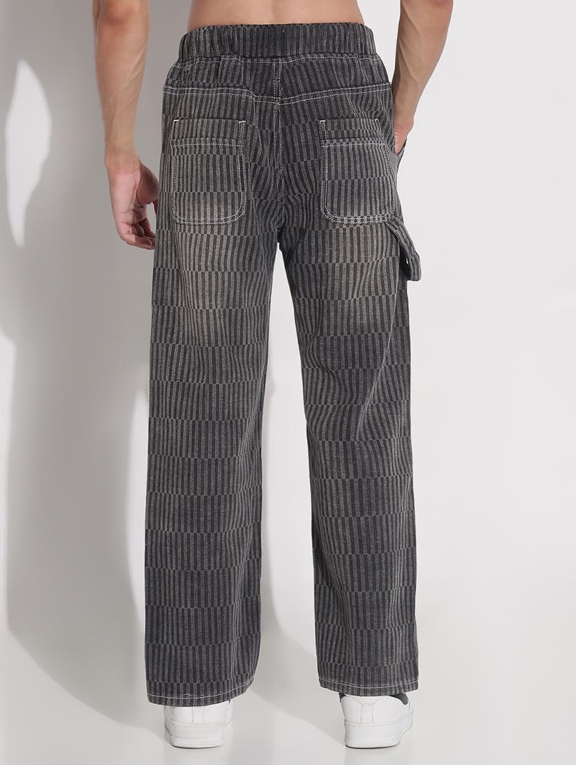 men checkered mid rise full length casual trouser - 21923935 - Standard Image - 4