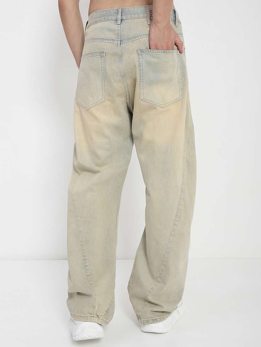 men solid mid rise baggy jean - 21923946 - Standard Image - 4
