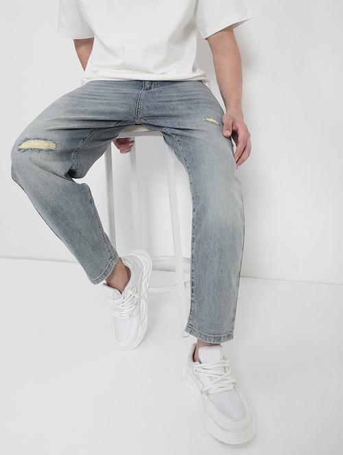 men distressed mid rise straight fit jean - 21923951 -  Standard Image - 0