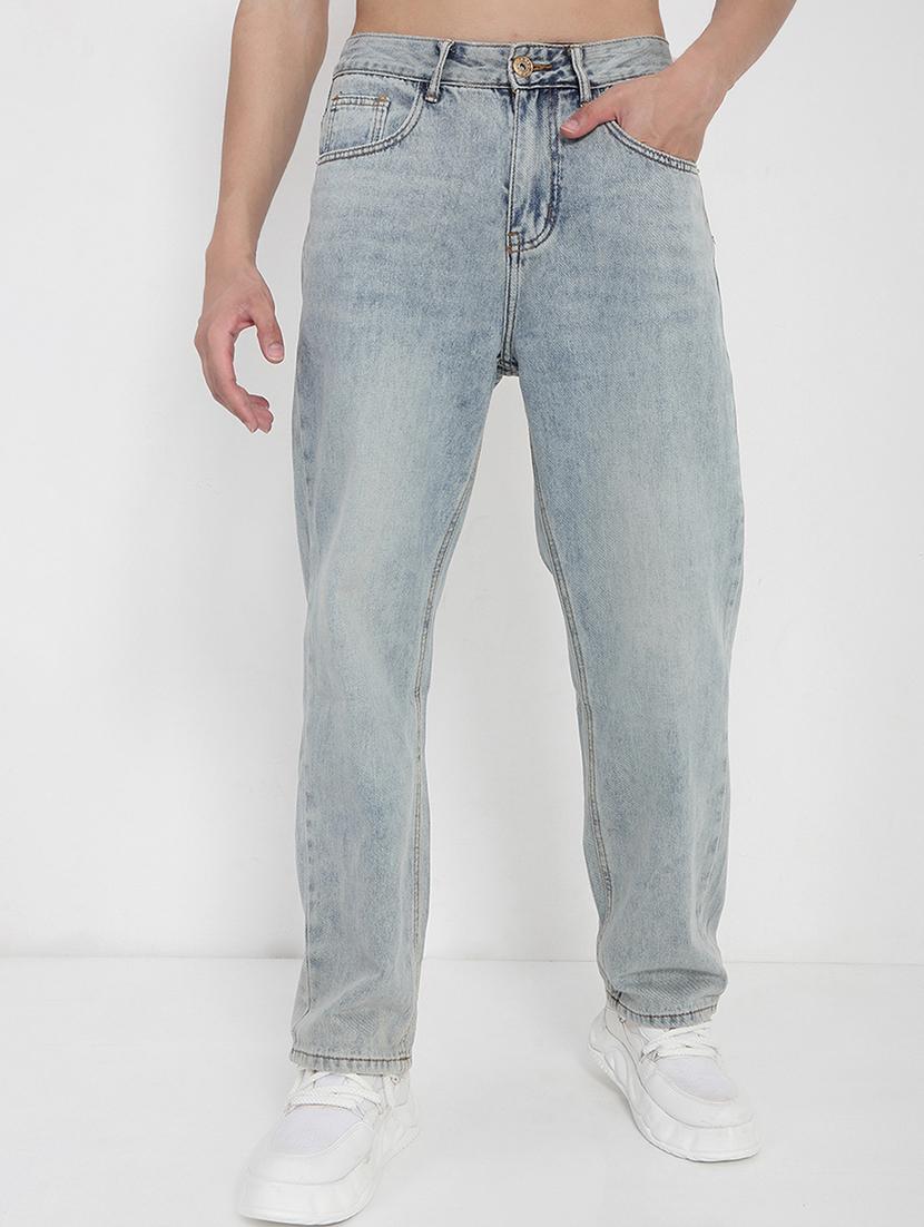 men solid mid rise straight fit jean - 21923953 - Standard Image - 1