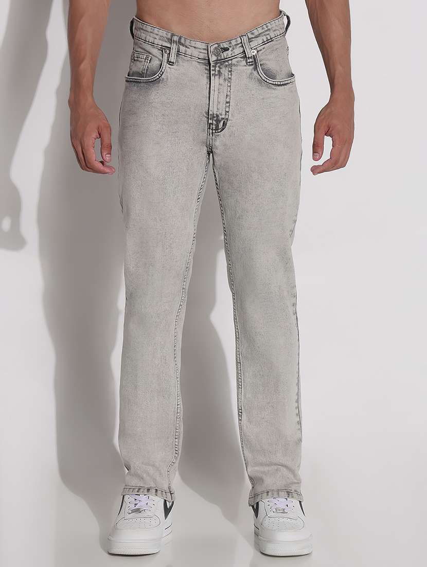 men solid mid rise straight fit jean - 21923956 -  Standard Image - 1
