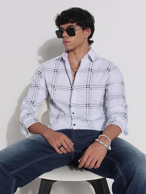 men checkered long sleeve regular fit casual shirt - 21923967 - Standard Image - 0