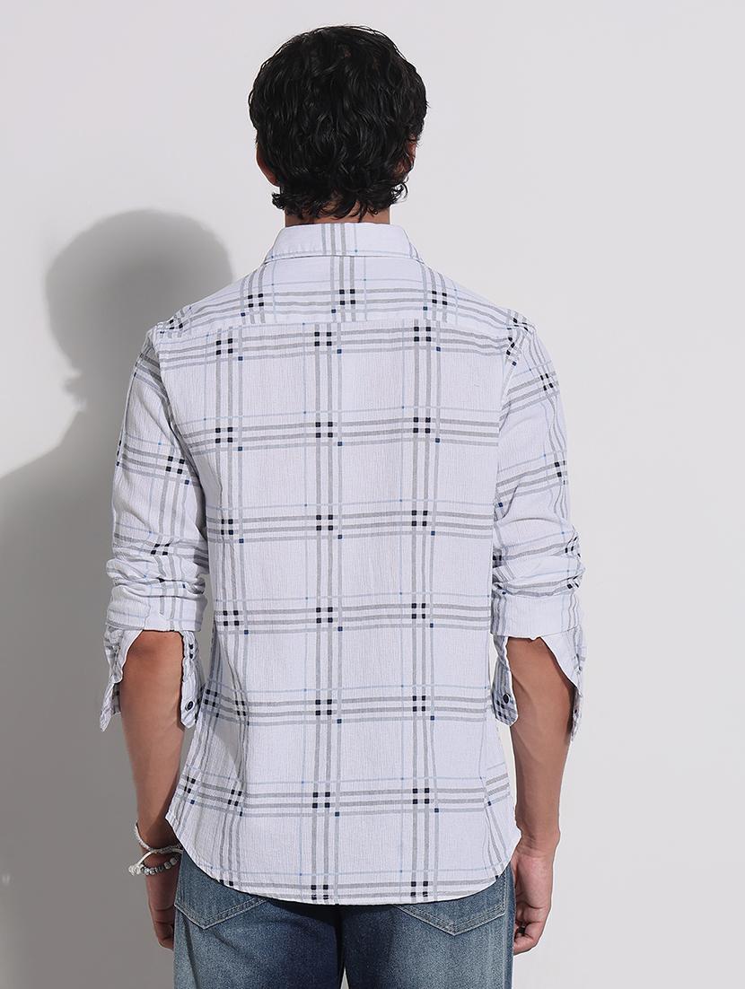 men checkered long sleeve regular fit casual shirt - 21923967 - Standard Image - 4