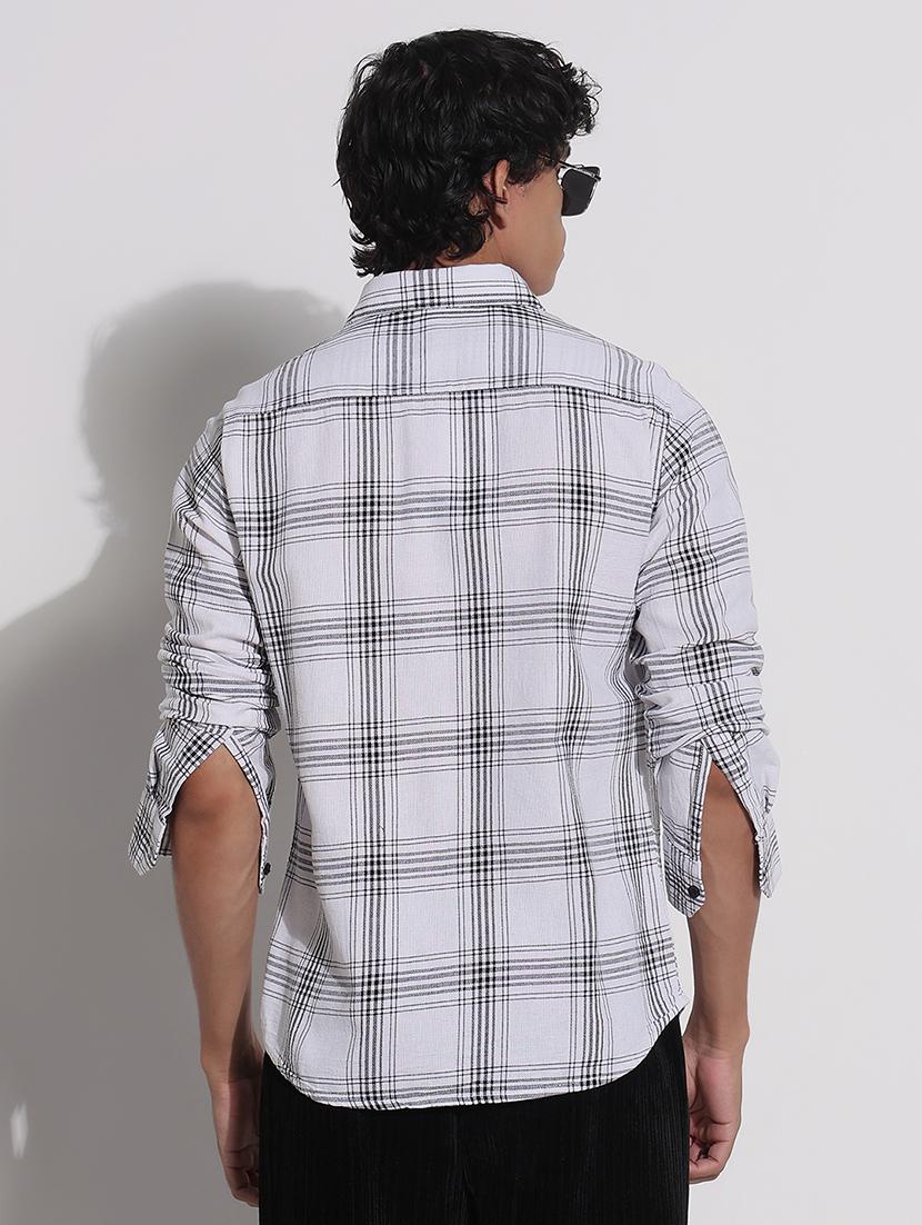 men checkered long sleeve regular fit casual shirt - 21923969 - Standard Image - 4