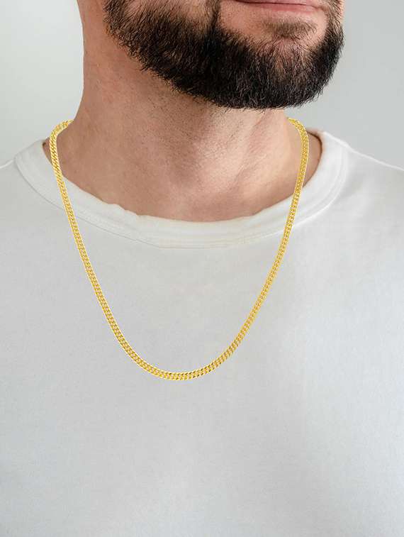 gold plated brass chain for men - 21924038 -  Standard Image - 4