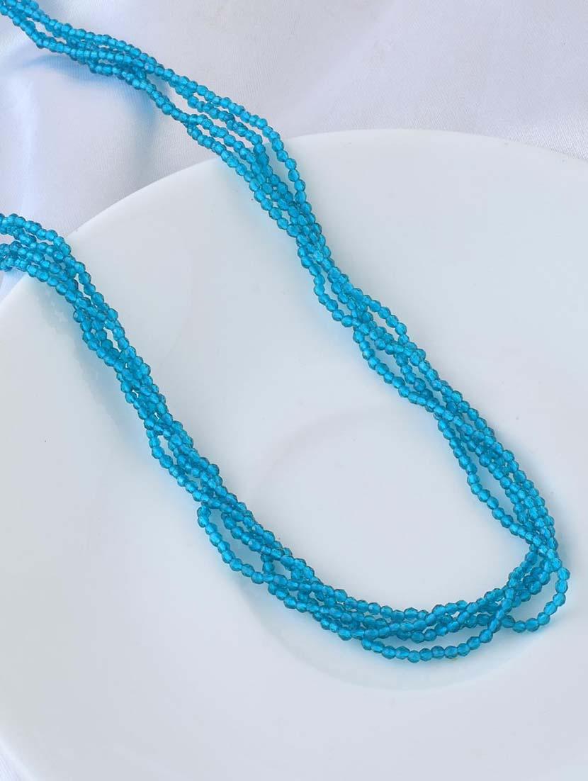 women blue crystal long necklace - 21924040 -  Zoom Image - 0