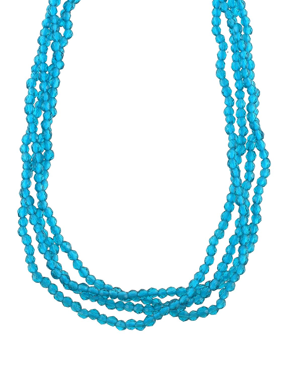 women blue crystal long necklace - 21924040 -  Standard Image - 1