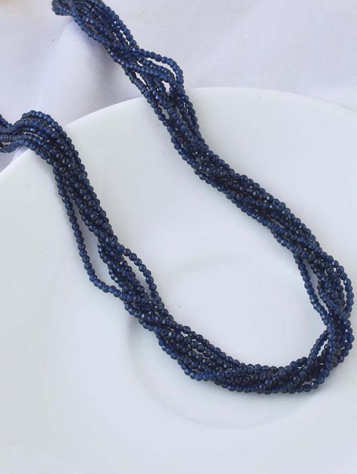 women blue crystal long necklace - 21924041 - Standard Image - 0