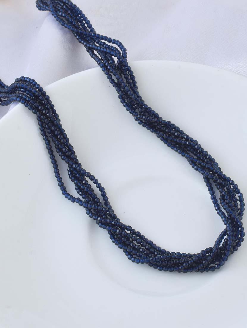 women blue crystal long necklace - 21924041 - Zoom Image - 0
