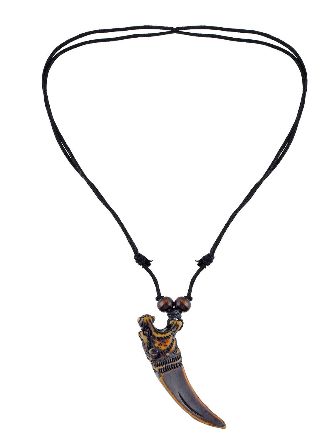 polyresin tiger mouth horn necklace - 21924043 -  Standard Image - 1