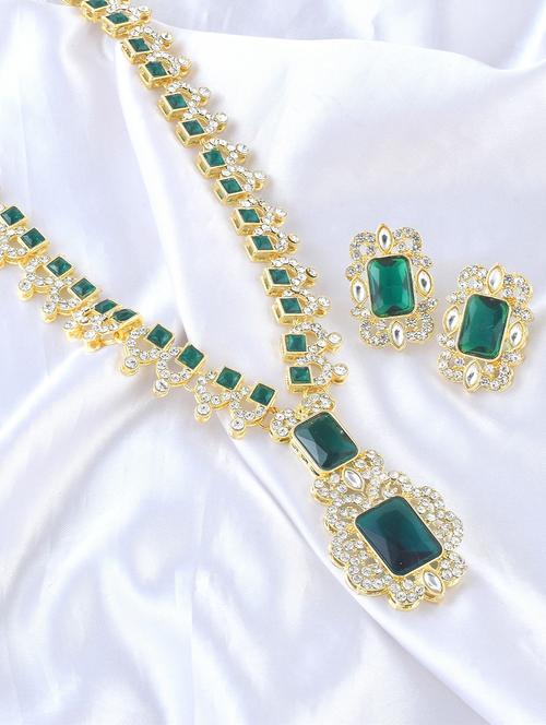 brass gold mrs ambani replica necklace set - 21924049 - Standard Image - 0