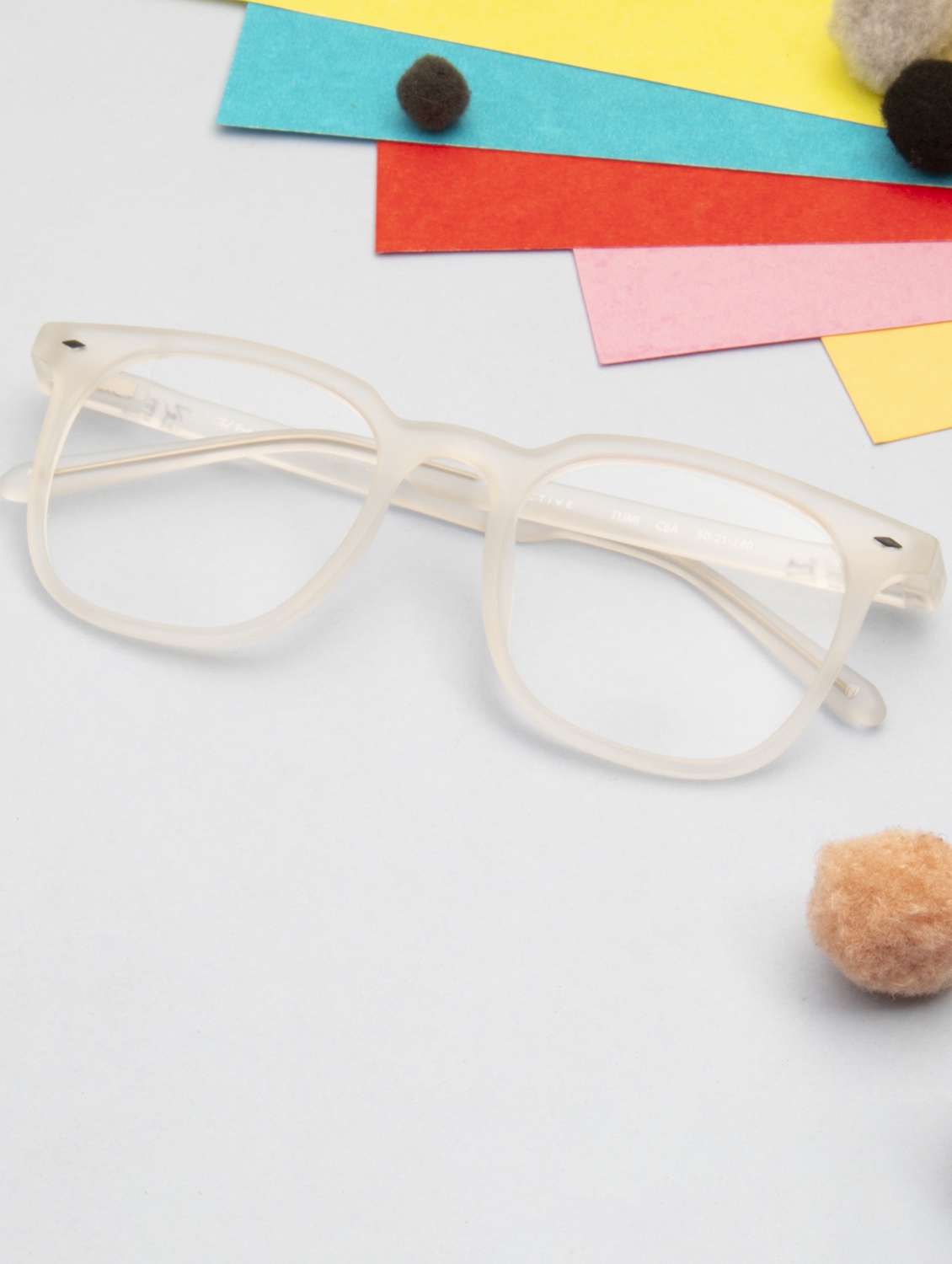 ted smith white square tr90 frames for unisex - 21924348 -  Zoom Image - 0