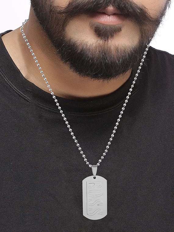 stainless steel boss cut out pendant - 21924452 -  Standard Image - 4