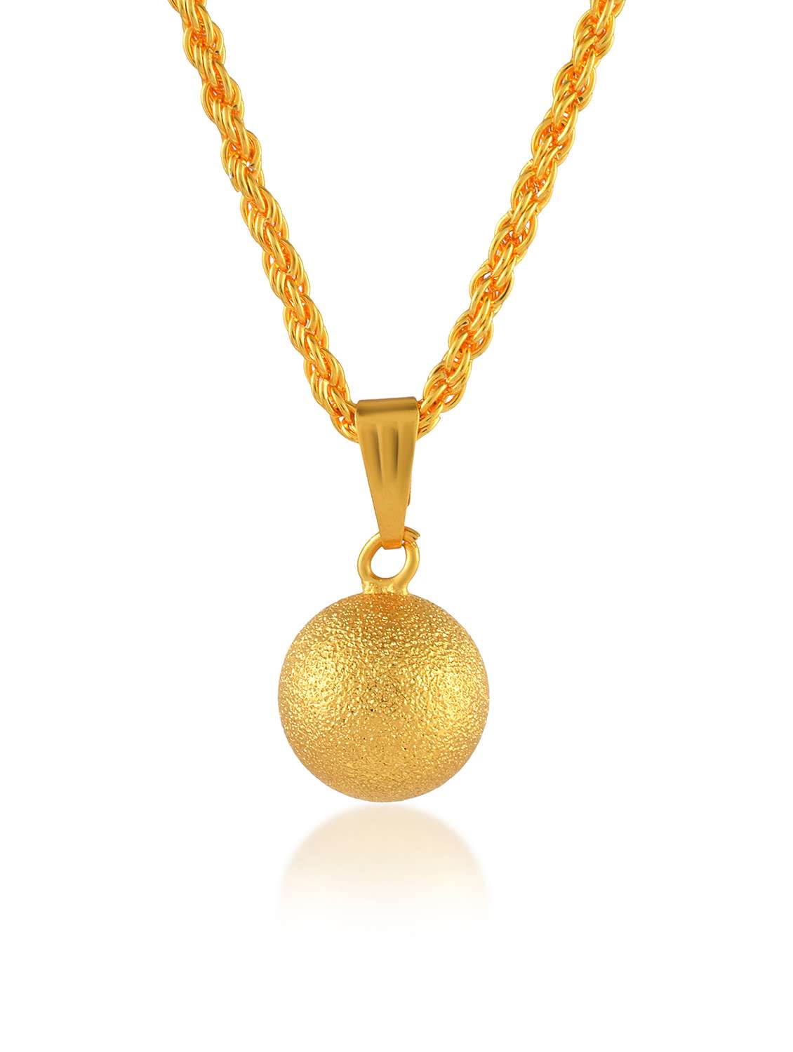 brass buff gold finish ball shaped pendant - 21924464 -  Standard Image - 1