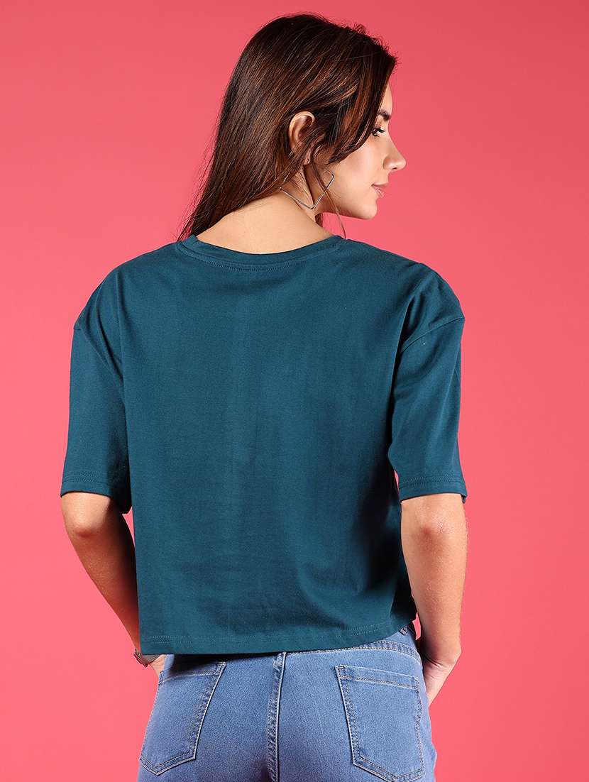 women printed short sleeves boxy t-shirt - 21924517 -  Standard Image - 4