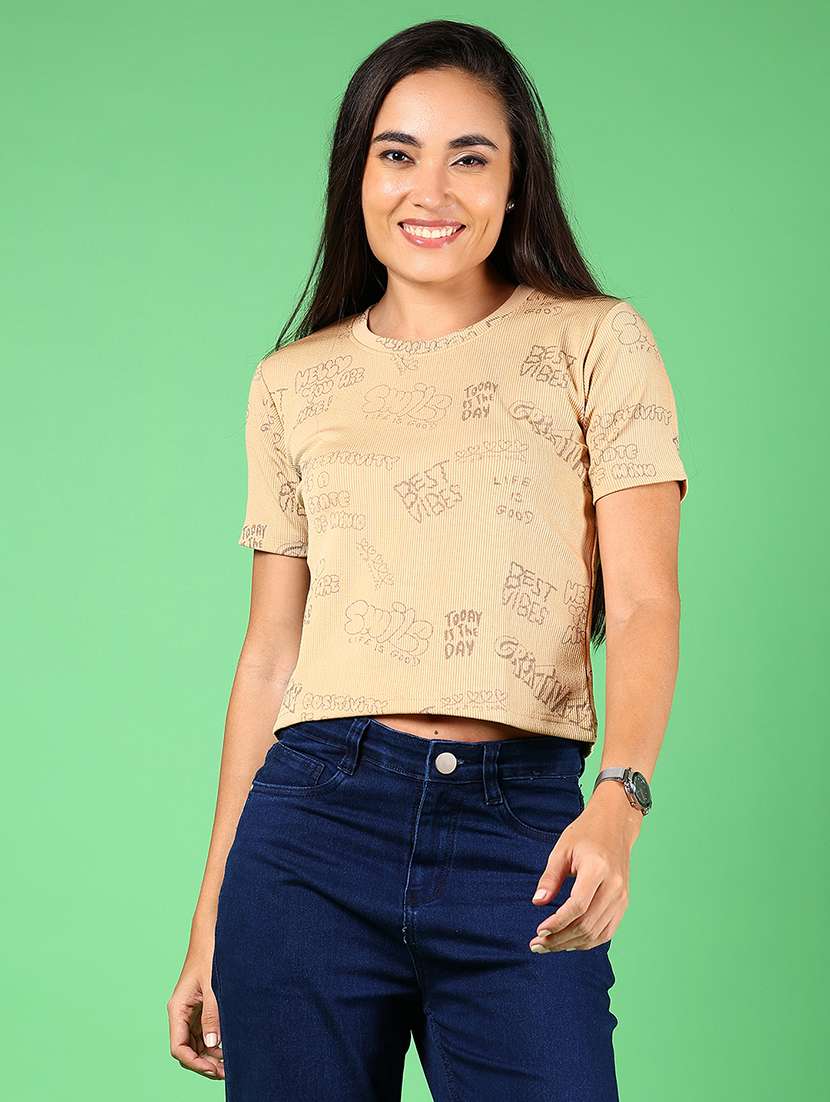 women printed short sleeves top - 21924530 -  Standard Image - 1