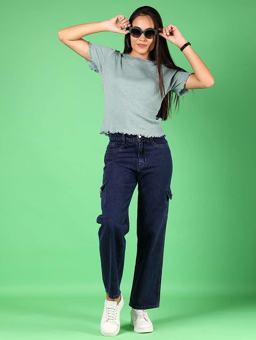 women solid short sleeves regular top - 21924542 -  Standard Image - 4