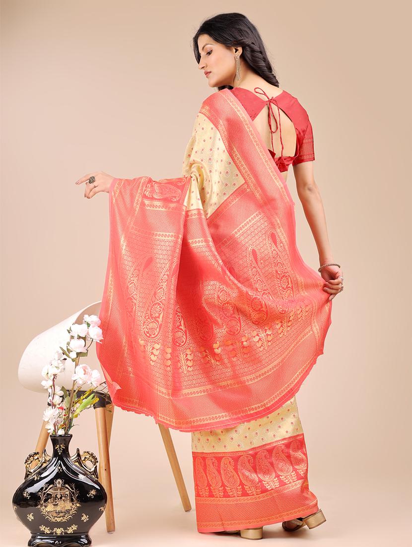 women self design banarasi saree with blouse - 21924605 - Standard Image - 1