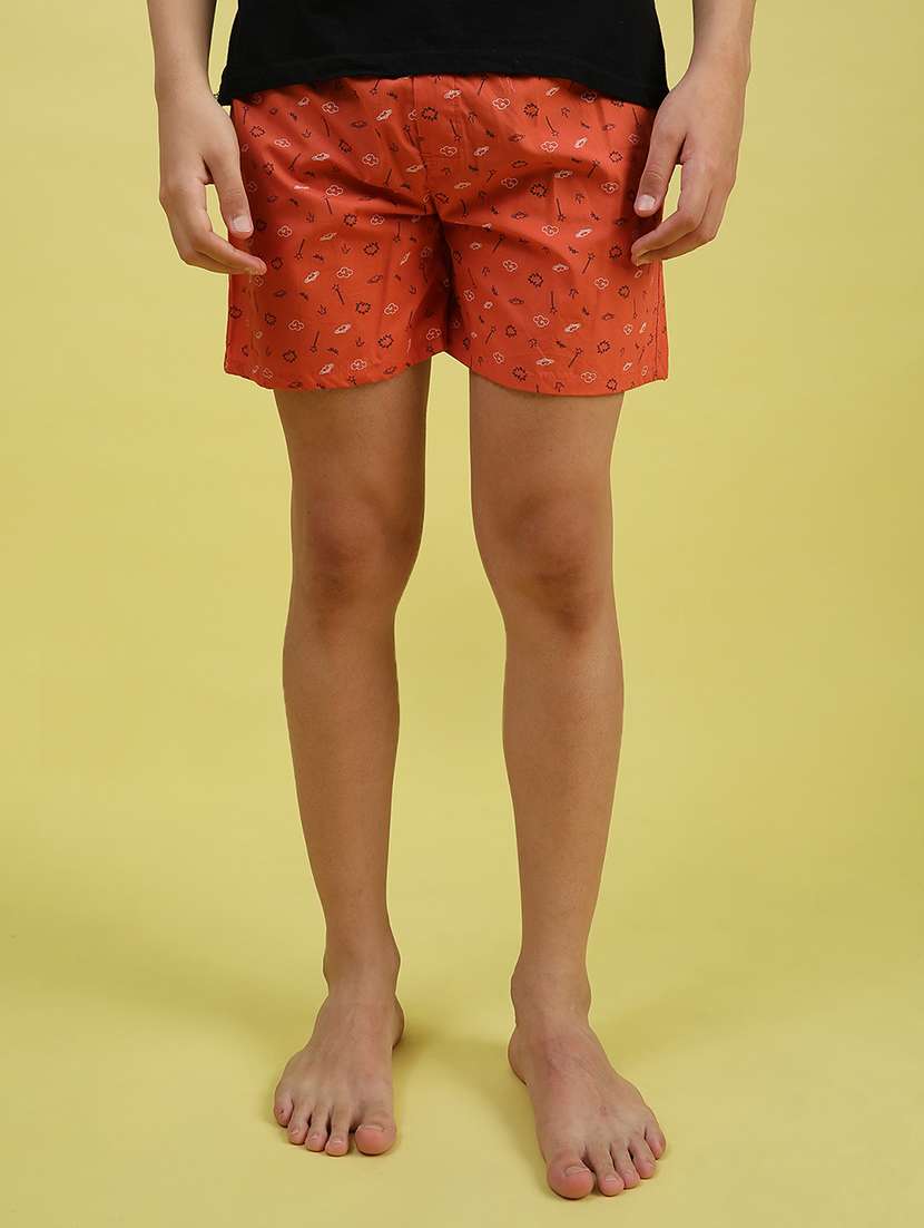men printed mid rise loungewear boxer - 21924739 -  Standard Image - 1