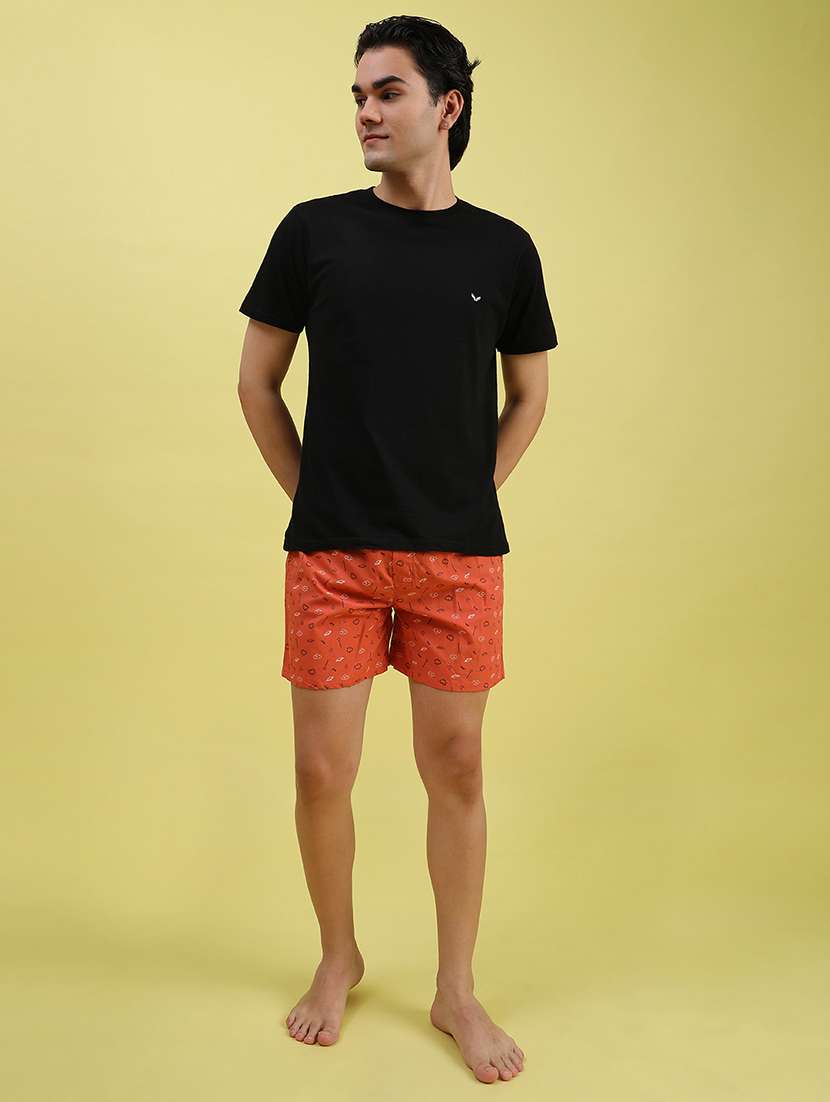 men printed mid rise loungewear boxer - 21924739 -  Standard Image - 4