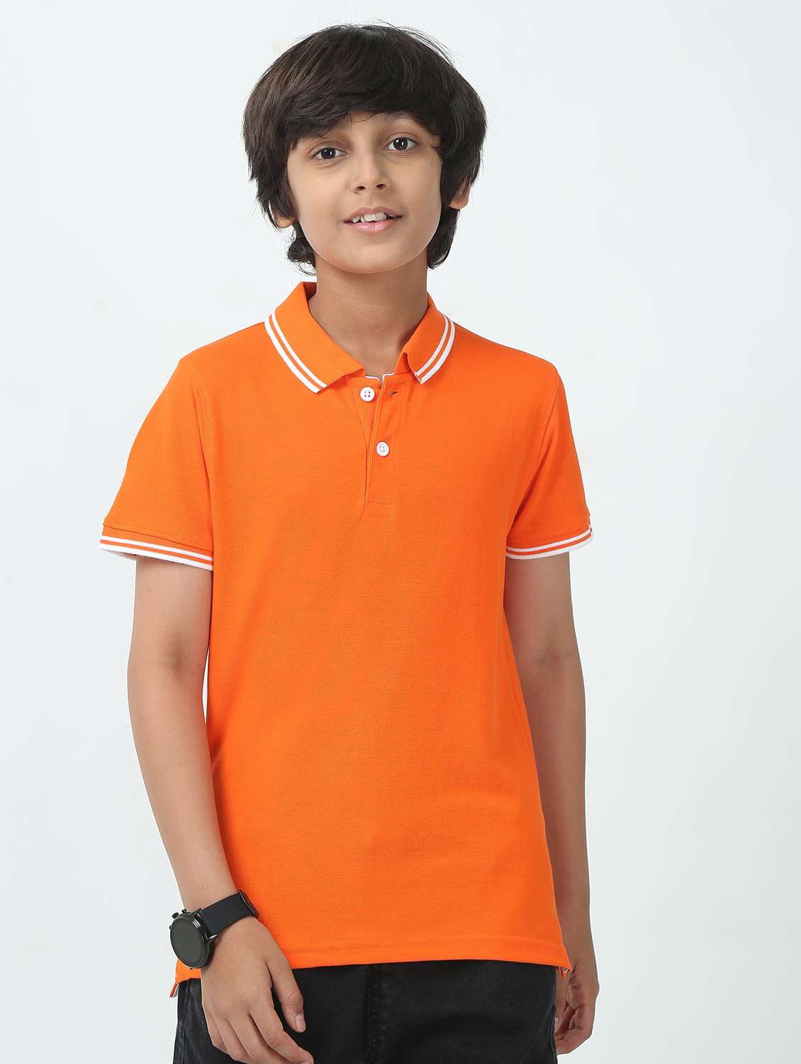 boys solid short sleeve polo t-shirt - 21924841 -  Standard Image - 1