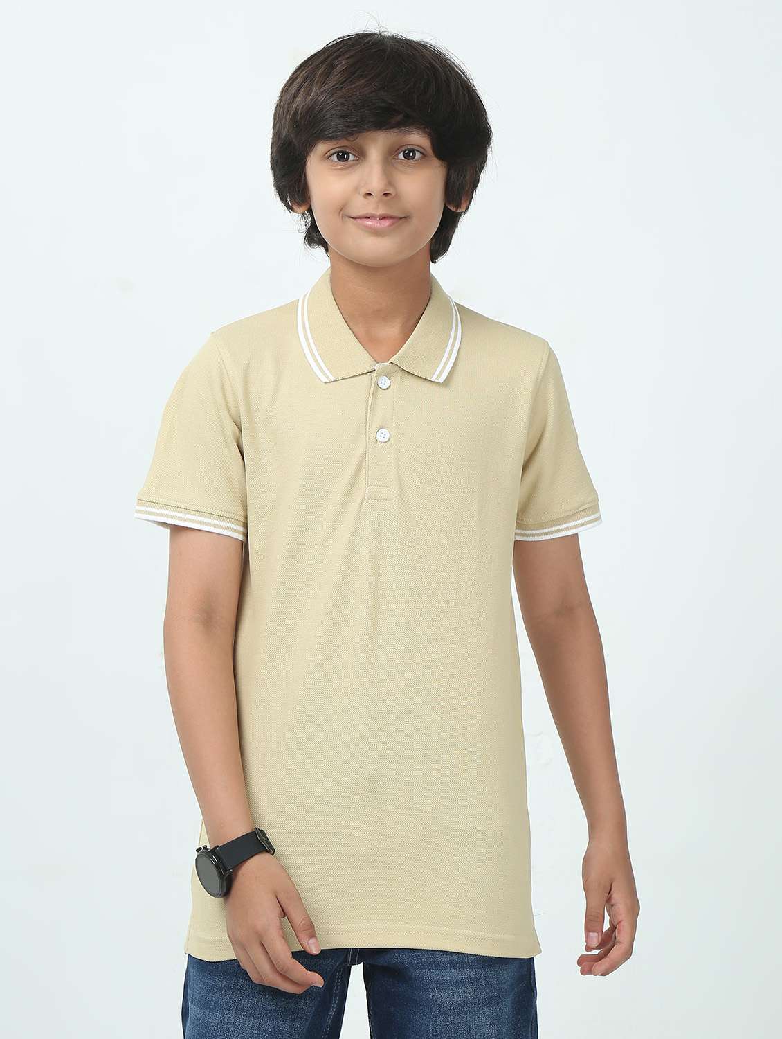 boys solid short sleeve polo t-shirt - 21924842 - Standard Image - 1