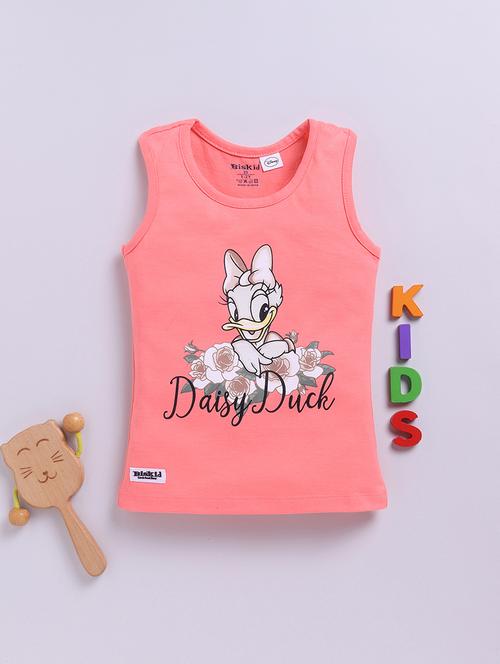 girls printed round neck sleeveless top - 21925060 - Standard Image - 0