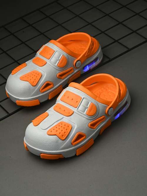 boys orange color block clog - 21925117 -  Standard Image - 0