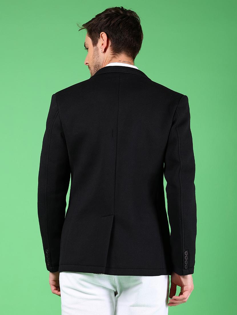 men lapel collar single breasted casual blazer - 21925138 - Standard Image - 4
