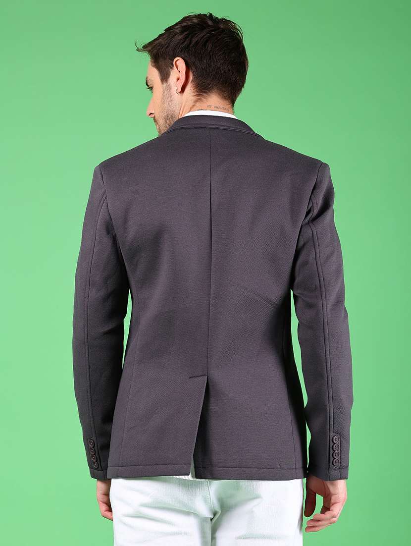 men lapel collar single breasted casual blazer - 21925139 -  Standard Image - 4