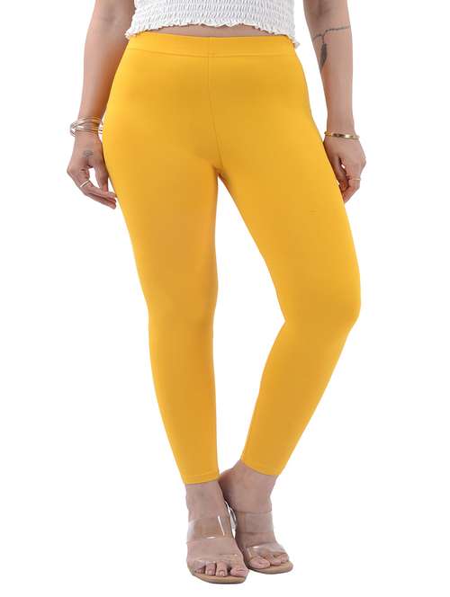 women solid mid rise ankle length legging - 21925193 -  Standard Image - 0
