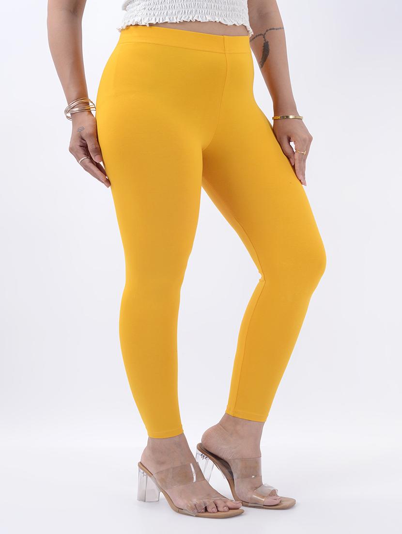women solid mid rise ankle length legging - 21925193 -  Standard Image - 1