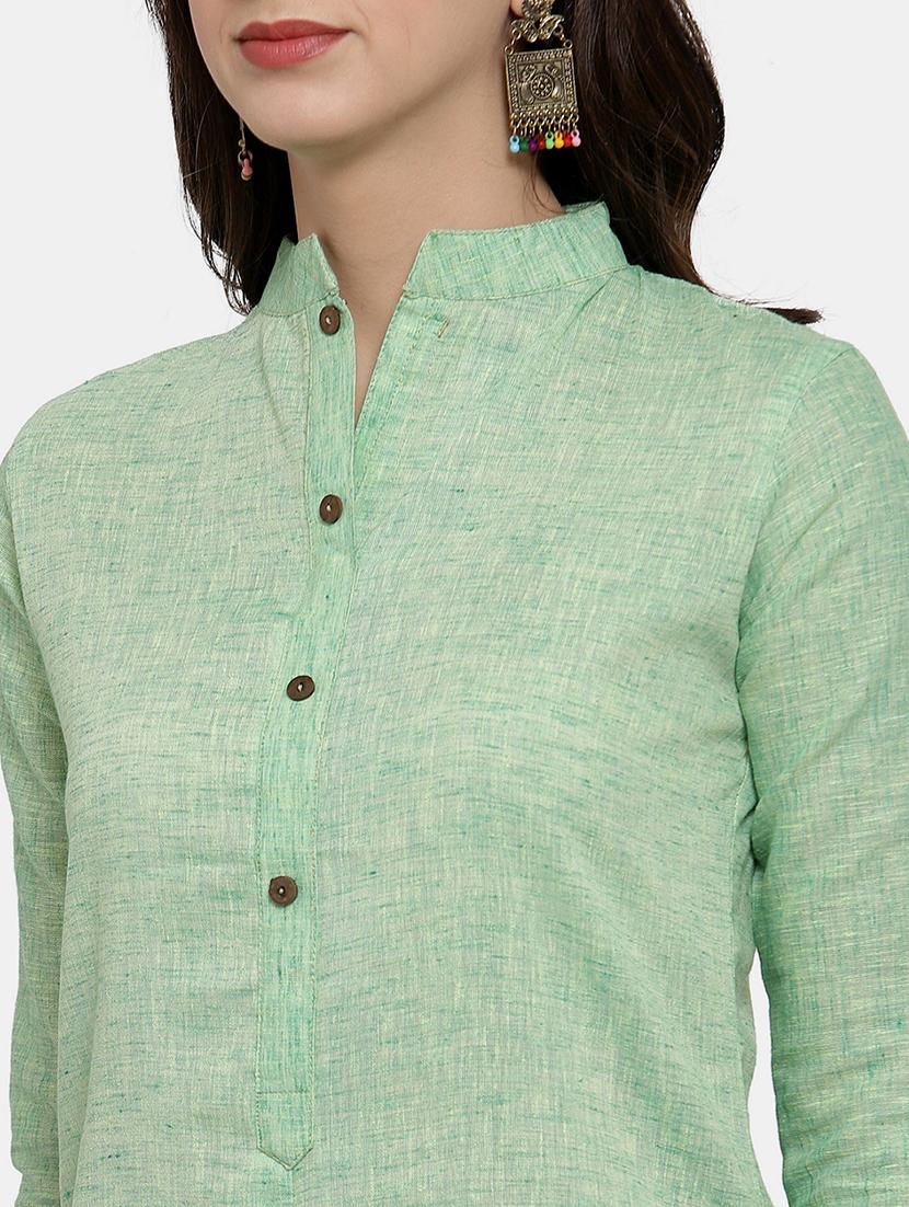 women solid three quarter sleeve kurta pant set - 21925285 - Standard Image - 4