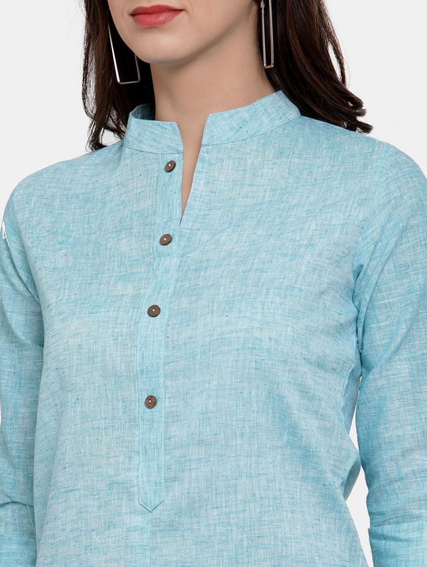women solid three quarter sleeve kurta pant set - 21925289 - Standard Image - 4