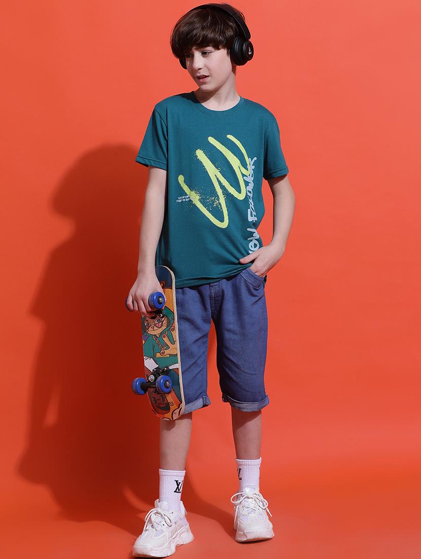 teal cotton tshirt - 21925481 - Standard Image - 4
