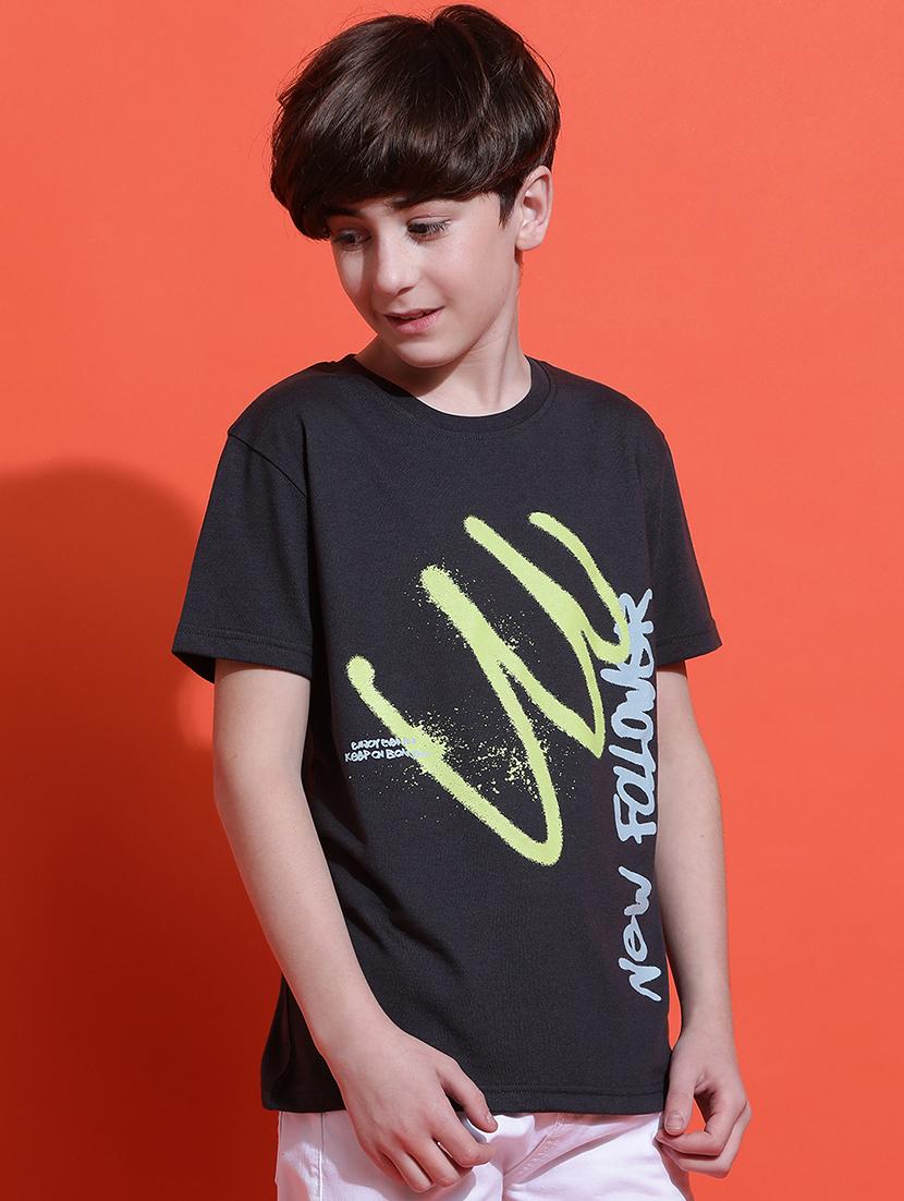 boys printed round neck casual t-shirt - 21925482 -  Standard Image - 1