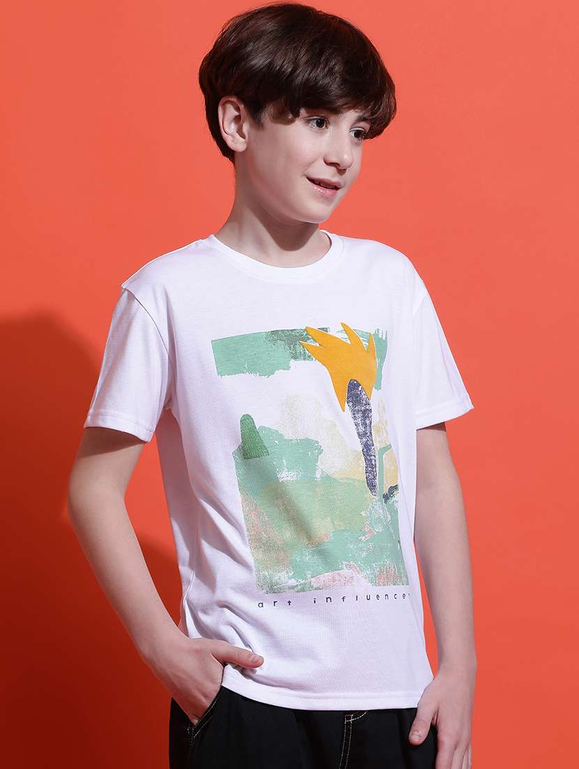 boys printed short sleeve regular fit t-shirt - 21925487 -  Standard Image - 1