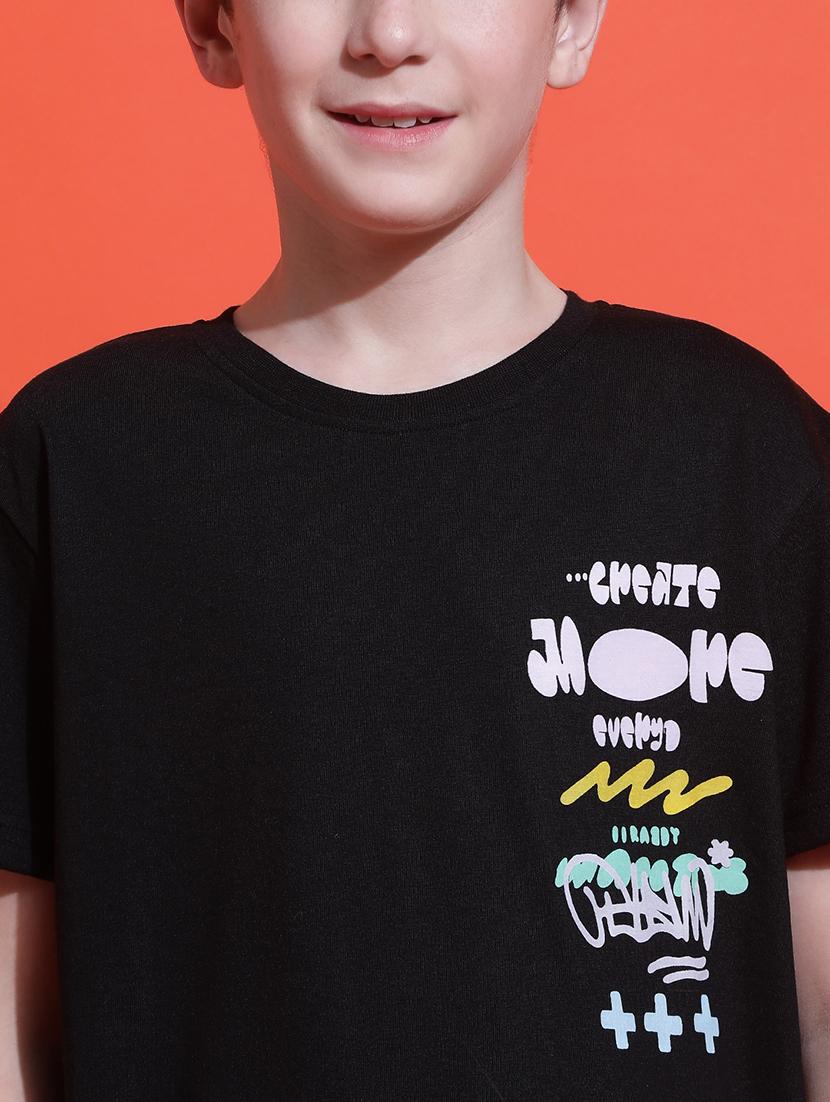 boys typographic print short sleeve regular fit t-shirt - 21925488 - Standard Image - 4