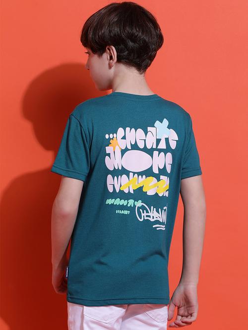 boys typographic print short sleeve regular fit t-shirt - 21925489 -  Standard Image - 0