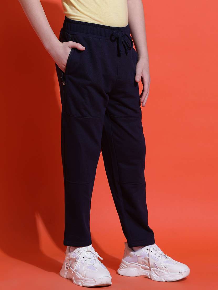 boys solid mid rise regular fit jogger - 21925499 -  Standard Image - 1