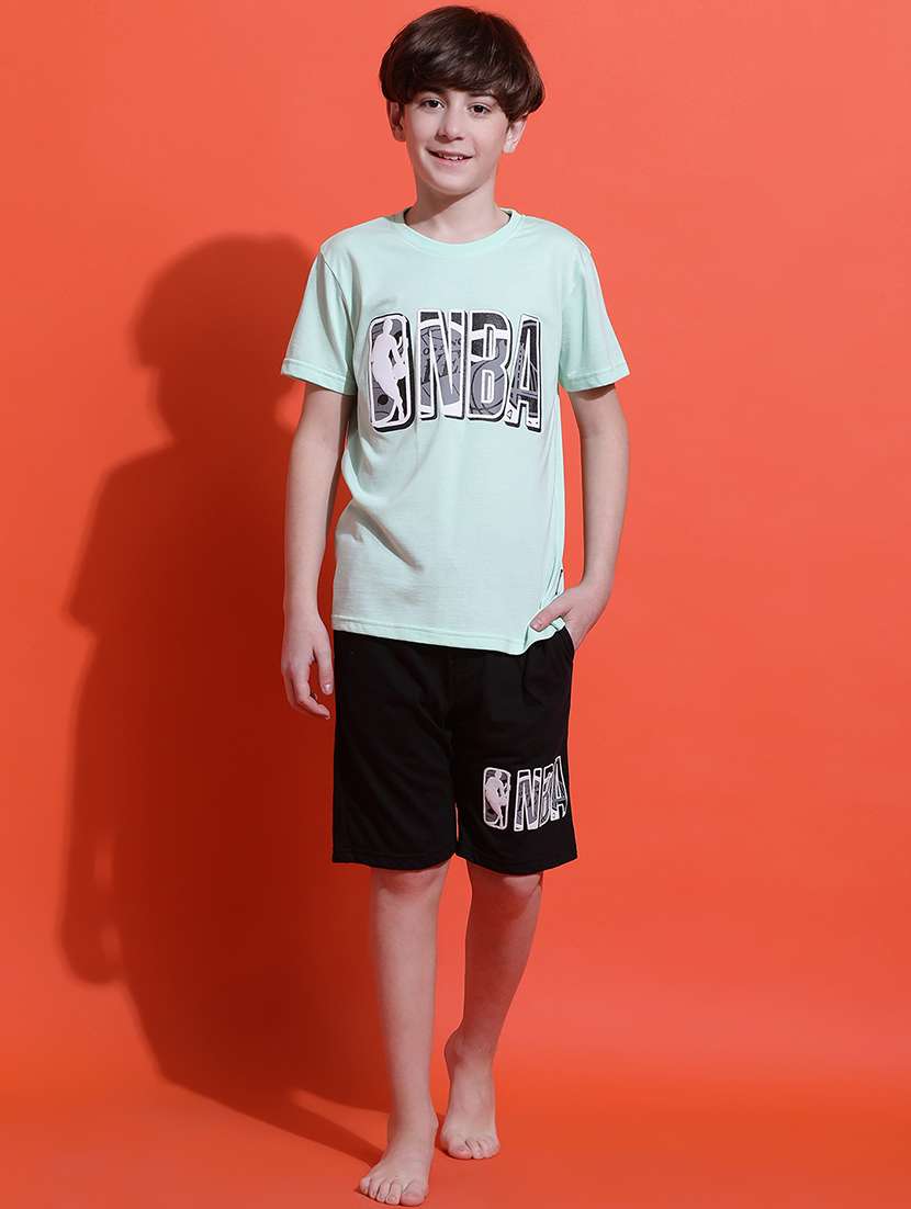 boys printed nightwear shorts set - 21925509 -  Standard Image - 1