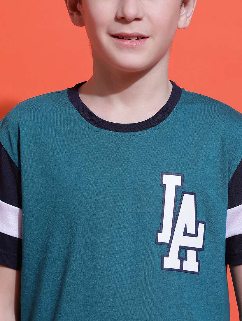 boys color blocked nightwear shorts set - 21925514 -  Standard Image - 4