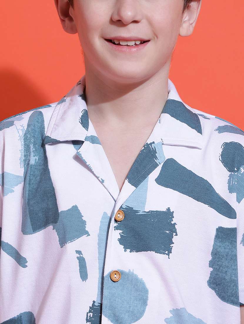 boys white printed nightwear pyjama set - 21925516 -  Standard Image - 4