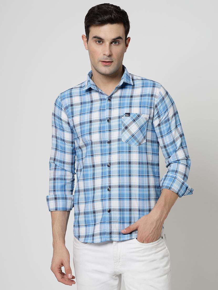 men checkered long sleeve regular fit casual shirt - 21925555 - Standard Image - 1