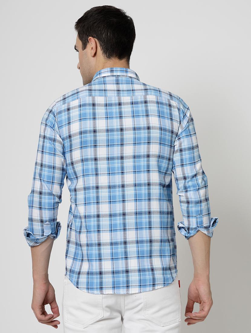 men checkered long sleeve regular fit casual shirt - 21925555 - Standard Image - 4