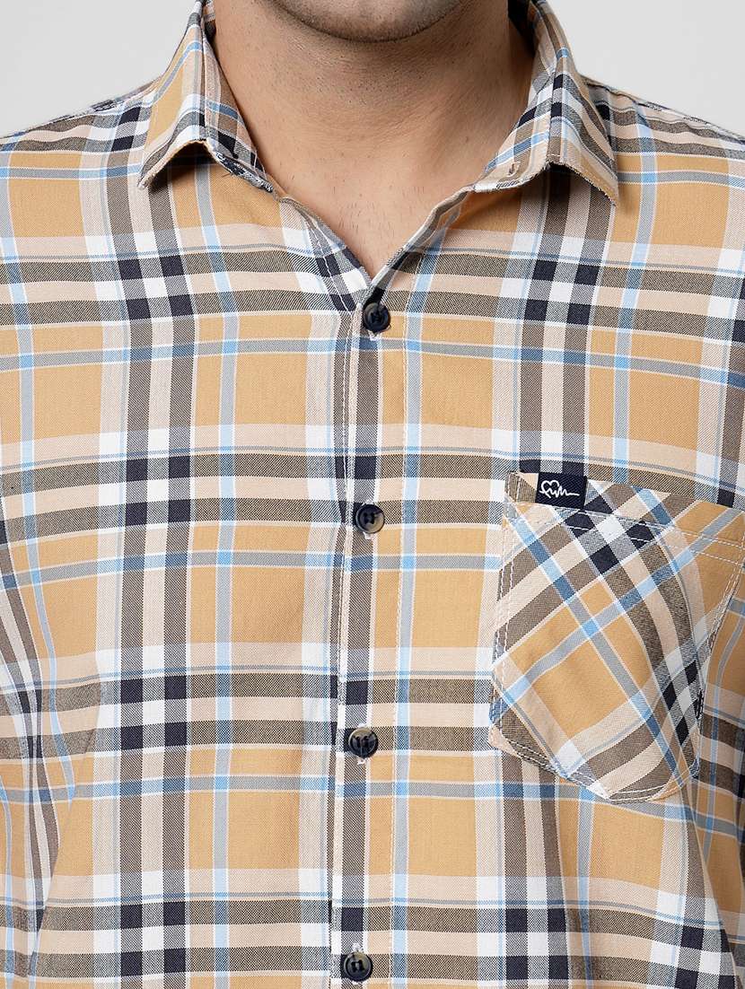 men checkered long sleeve regular fit casual shirt - 21925556 -  Standard Image - 4
