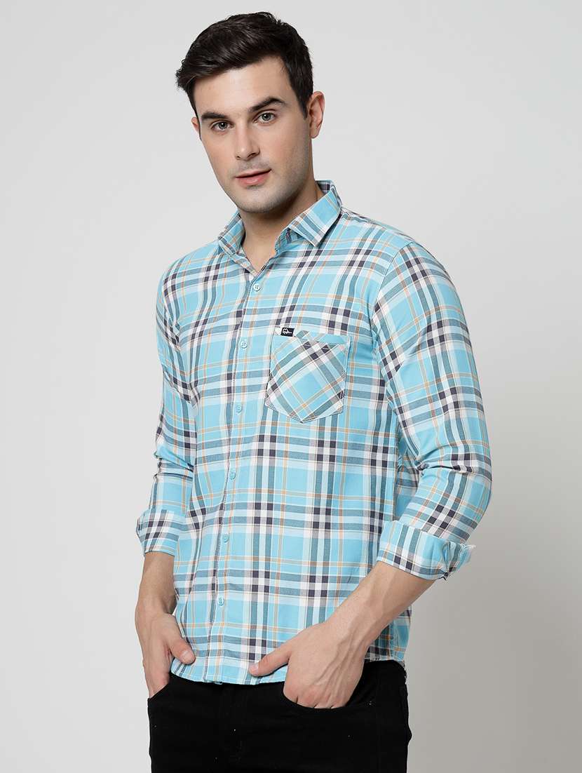 men checkered long sleeve regular fit casual shirt - 21925557 -  Standard Image - 1