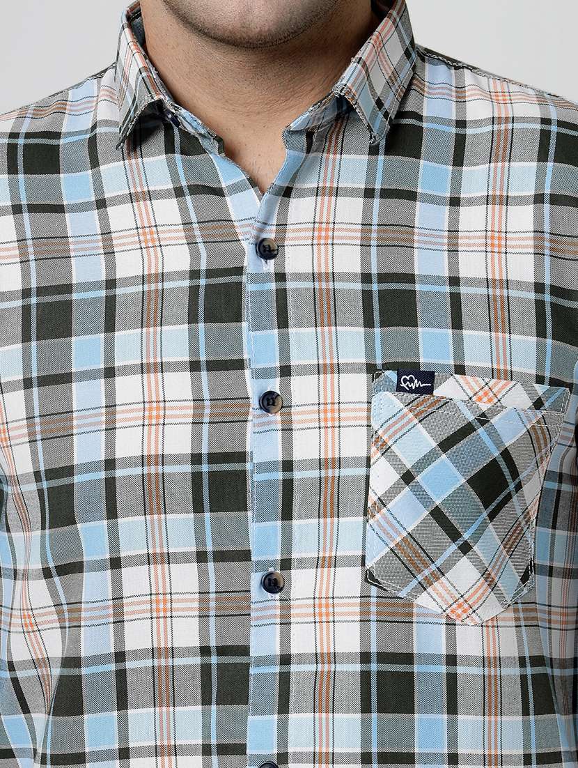 men checkered long sleeve regular fit casual shirt - 21925558 -  Standard Image - 4