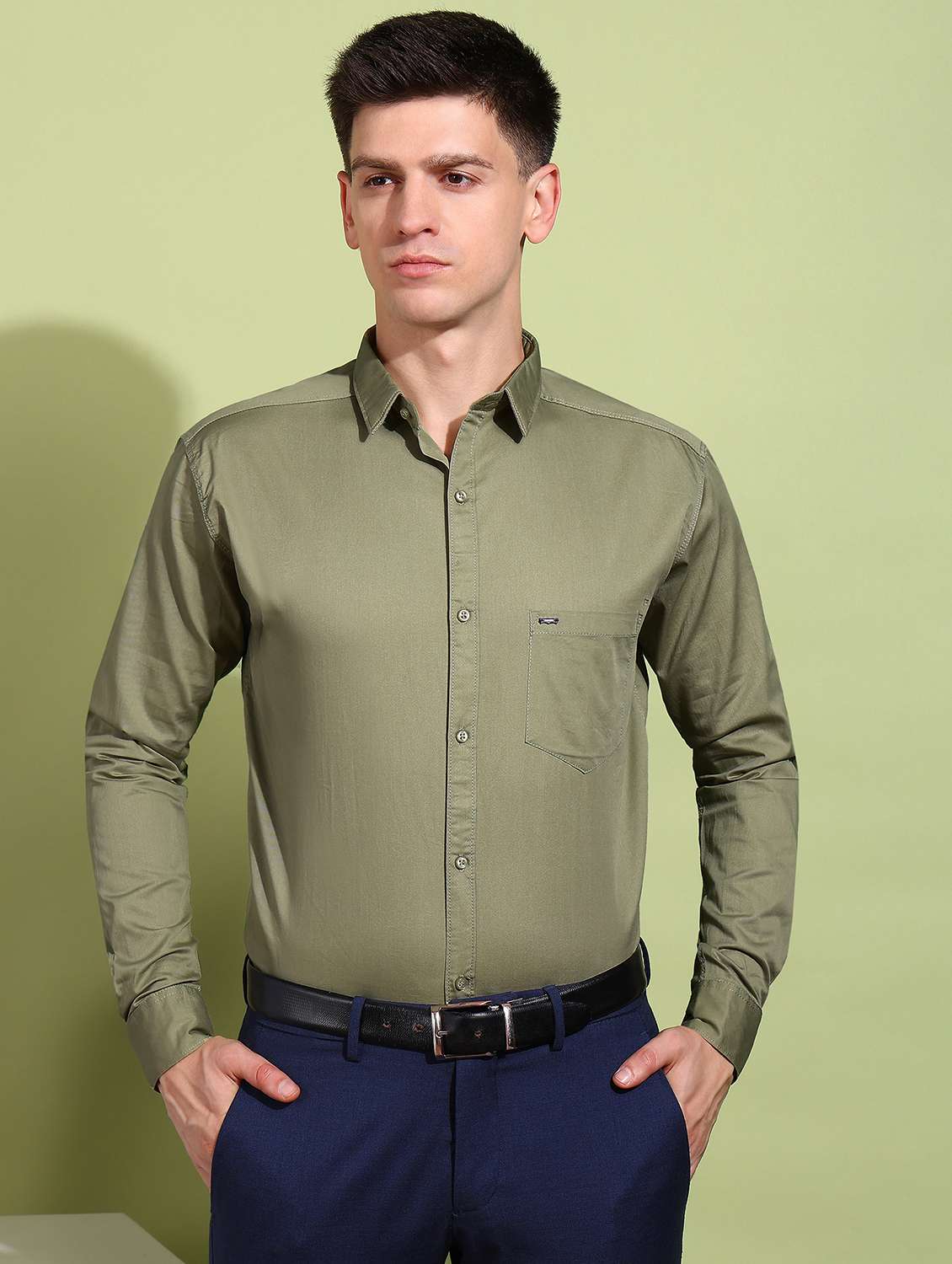 men solid long sleeve regular fit formal shirt - 21925567 -  Standard Image - 1